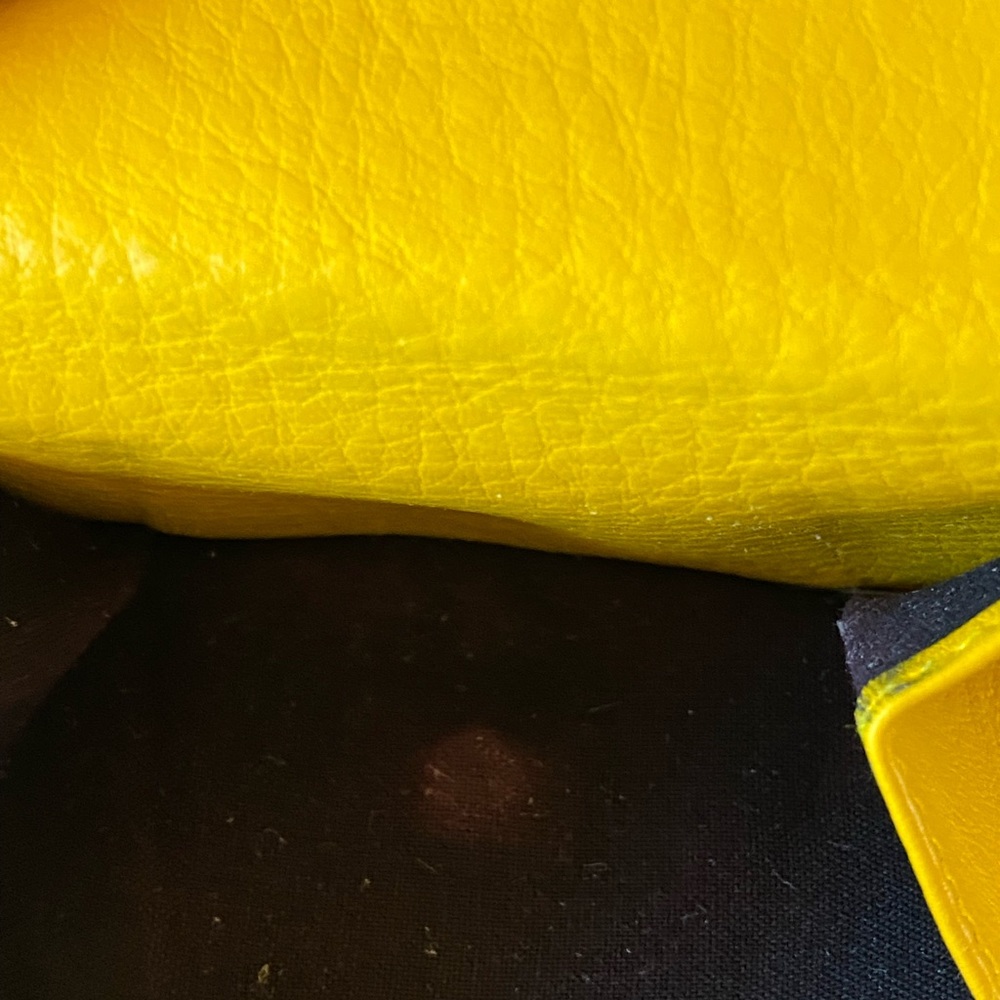 Authentic Balenciaga yellow Papier mini Leather wallet - Picture 7 of 9